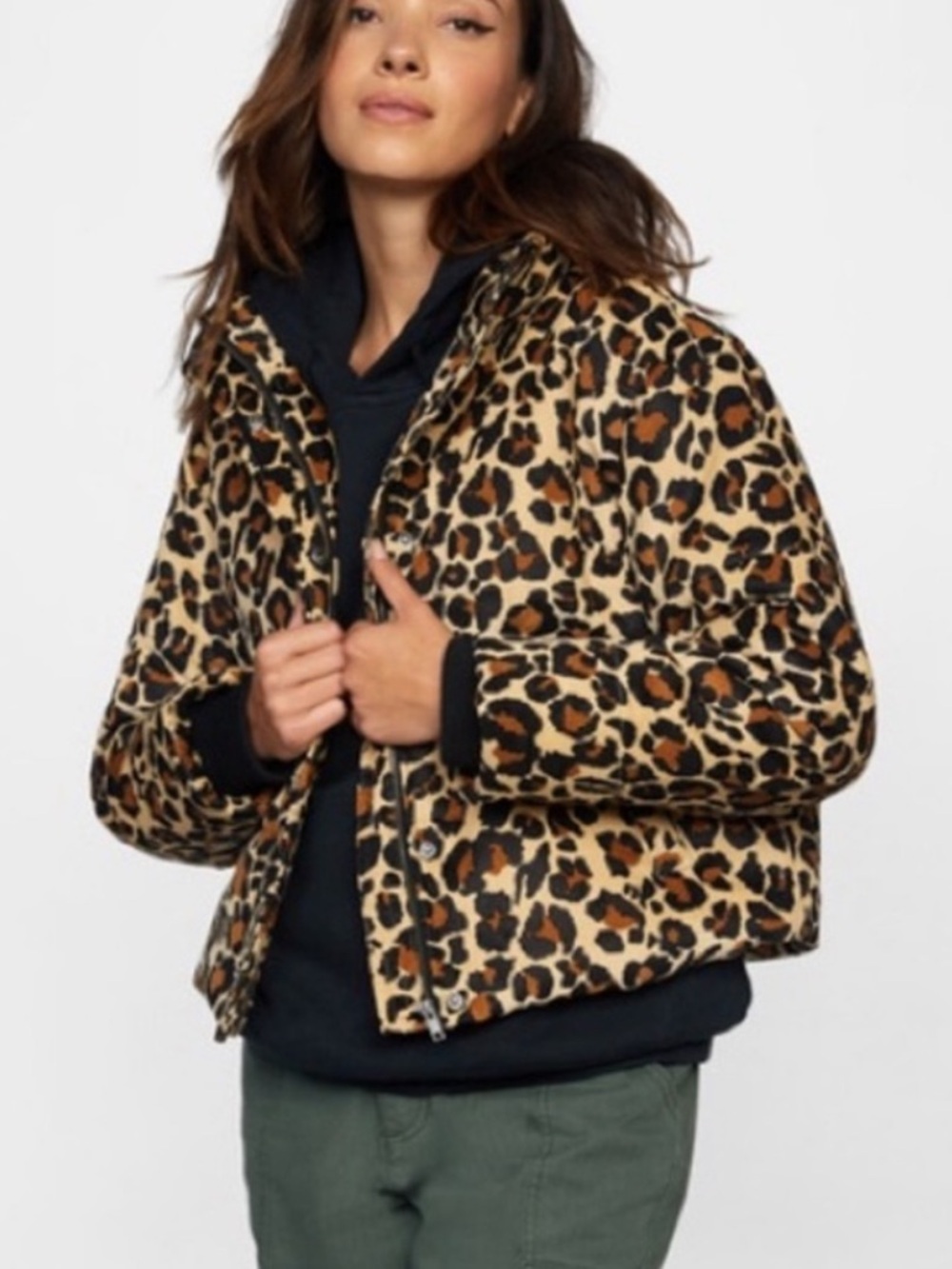 RVCA Eezeh Leopard Puffer Jacket